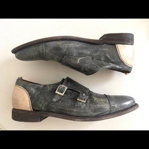 J.D. Fisk Monks distressed leather mens shoes